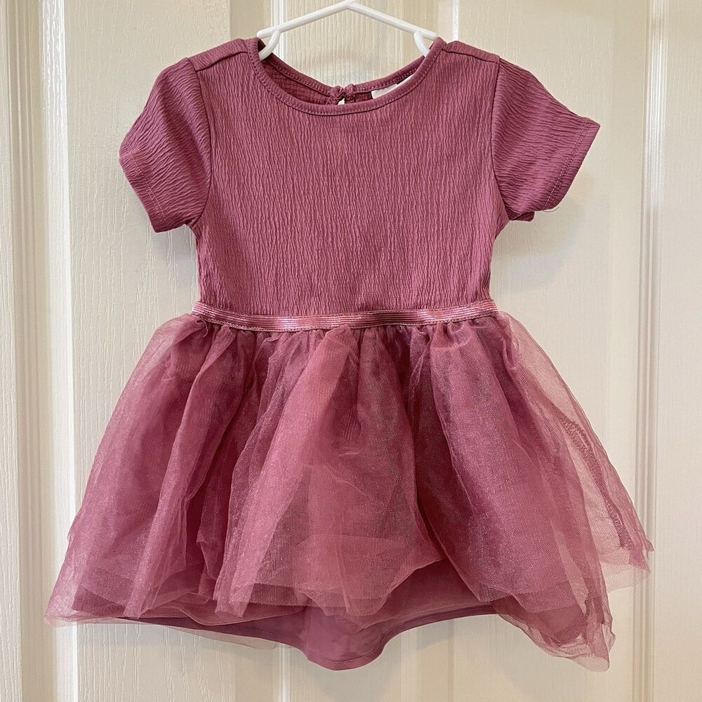 H&M Tulle Tutu Party Dress Dusty Rose Girls Size 2T NWT
